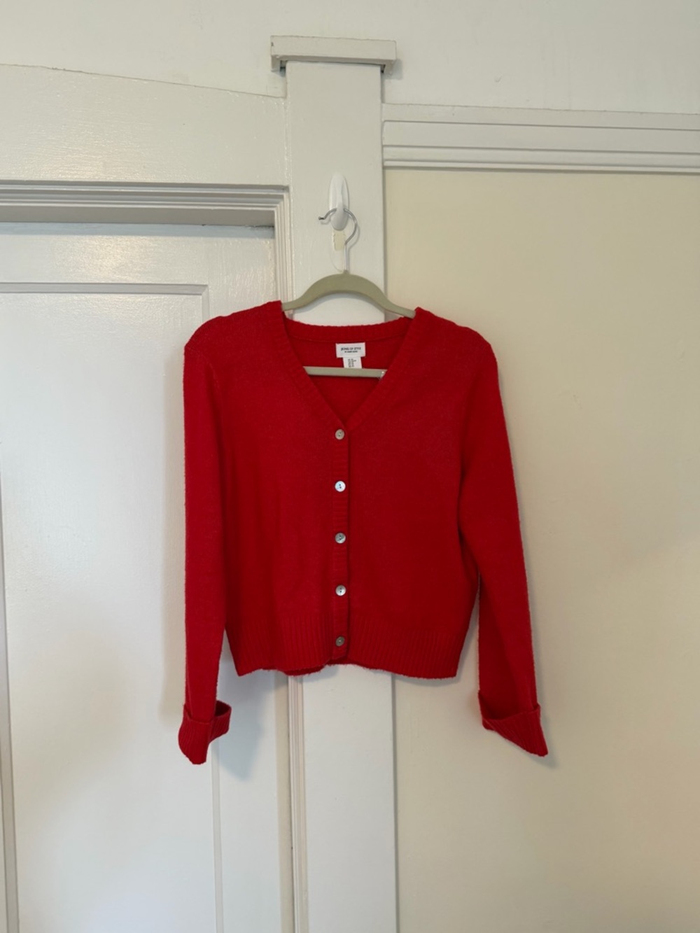 Song of Style Women's Red and Black Cardigan - Picture 2 of 5